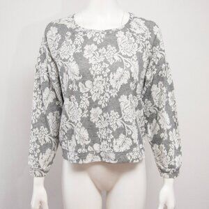 Knox Rose Floral Design Pullover Knit Lightweight Sweater Size Medium